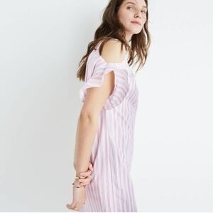 Madewell Pink and White Striped Top